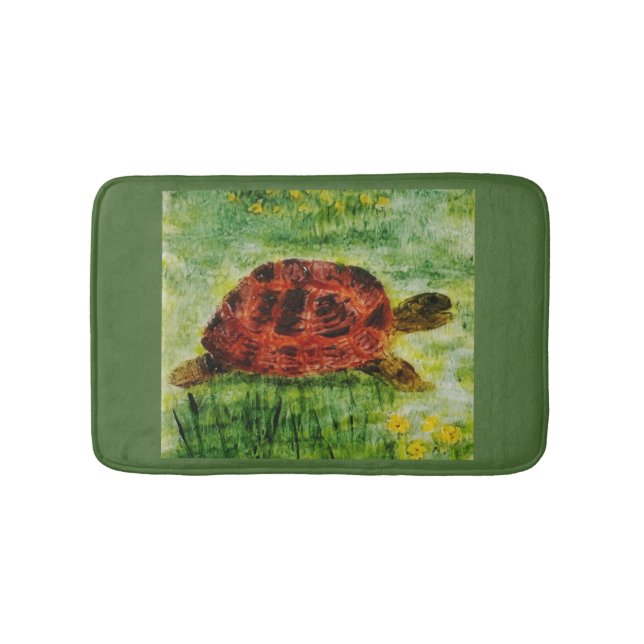 Tapete De Banheiro Reptile Animal Art Tortoise (frente)