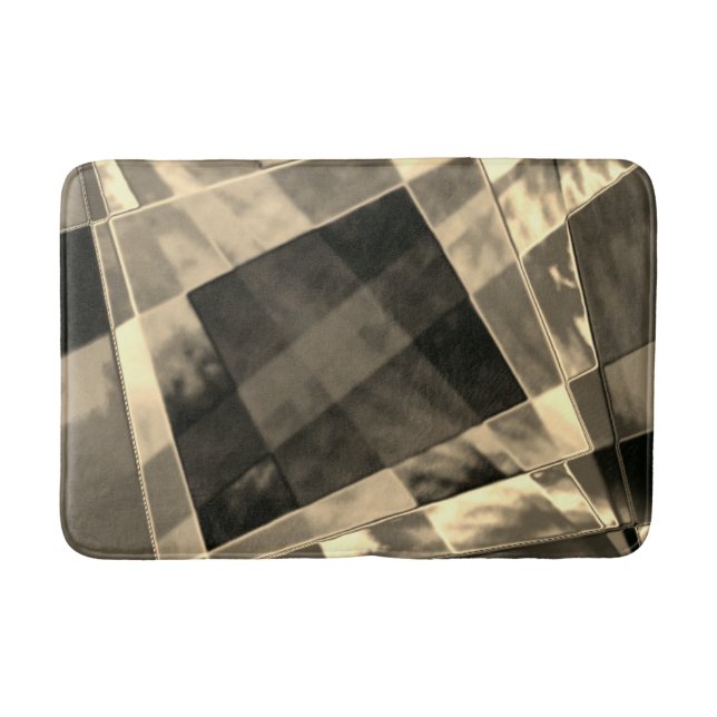 Tapete De Banheiro Retângulos inclinados em tons de madeira ou bege? (Frente)