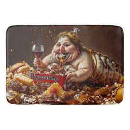 Tapete De Banheiro Retrato Colorido "Rainha do Decaimento Glutônico"