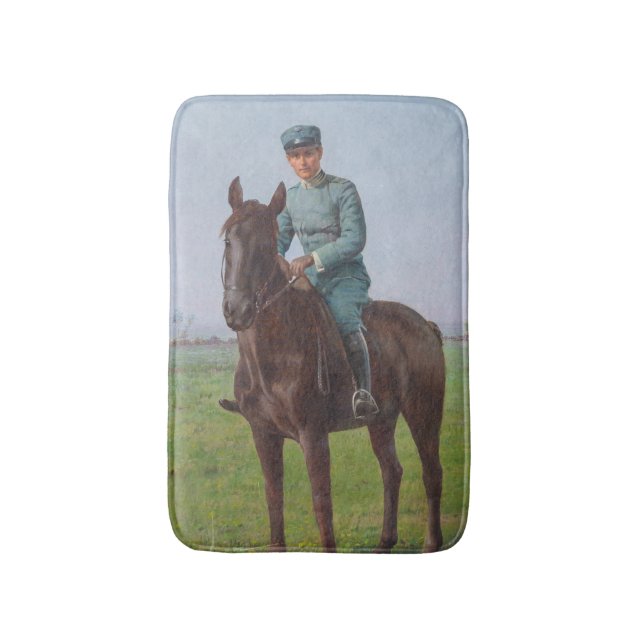 Tapete De Banheiro Retrato de Attilio Triboletti (Soldado de Cavalari (Frente Vertical)