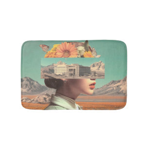 Tapete De Banheiro Retrato Surrealista com Paisagem Arquitetônica