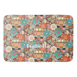 Tapete De Banheiro RETRO 60s 70s Hippy Van Feeling Groovy Floral Name
