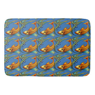 Tapete De Banheiro Retro Art Nouveau Koi Fish Pattern