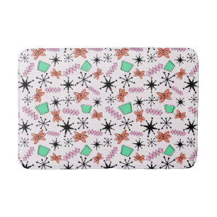 Tapete De Banheiro Retro Atomic MCM Cor-de-rosa Cor-de-laranja Verde