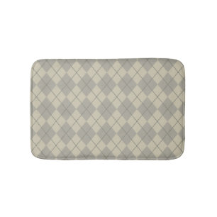 Tapete De Banheiro Retro Cinza Argyle Bathroom Rug Bath Mat