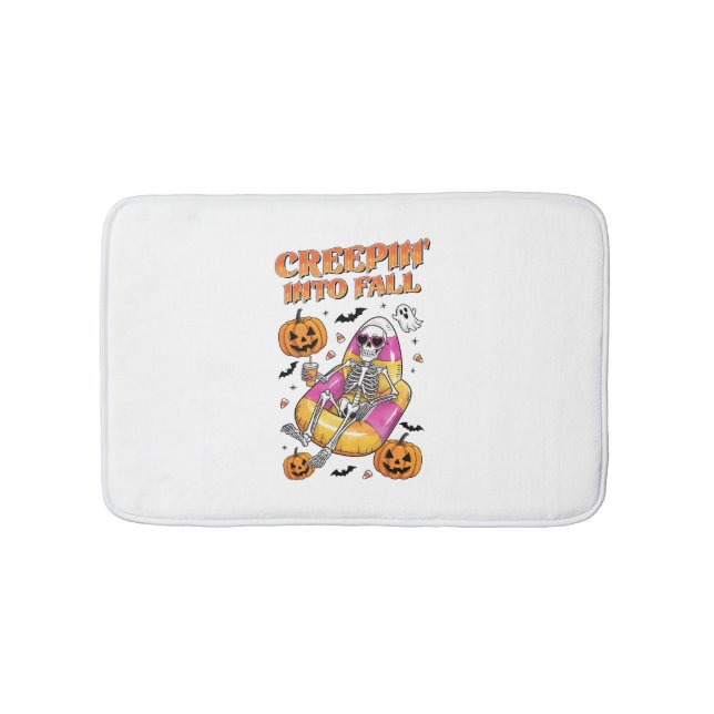 Tapete De Banheiro Retro Creepin no Dia das Bruxas (frente)
