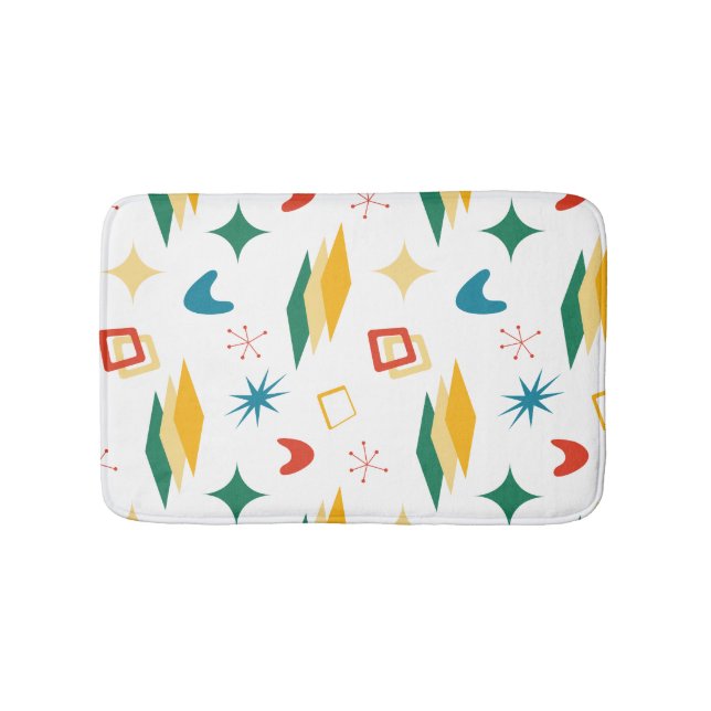 Tapete De Banheiro Retro de Formas Modernas do Médio Atômico do médio (frente)