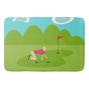 Tapete De Banheiro Retro Golfer Bath Mat