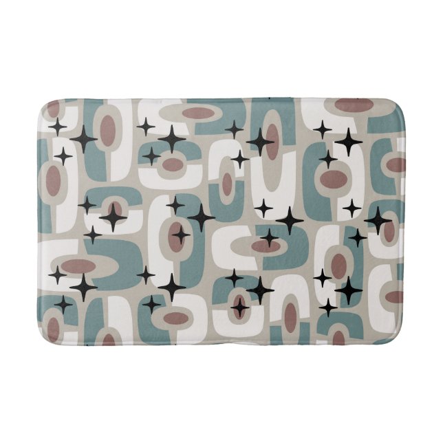 Tapete De Banheiro Retro Mid Century Modern Cosmic Abstract Pattern (Frente)