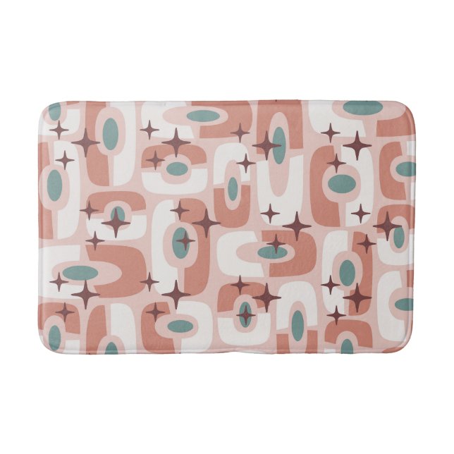 Tapete De Banheiro Retro Mid Century Modern Cosmic Abstract Pattern (Frente)