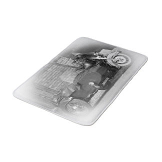 Tapete De Banheiro retro motorcycle sidecar bath mat