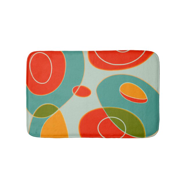 Tapete De Banheiro Retro Multicolor   (frente)