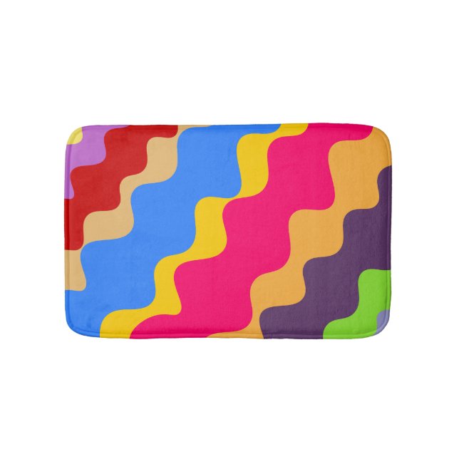 Tapete De Banheiro retro Padrão ondulado (frente)