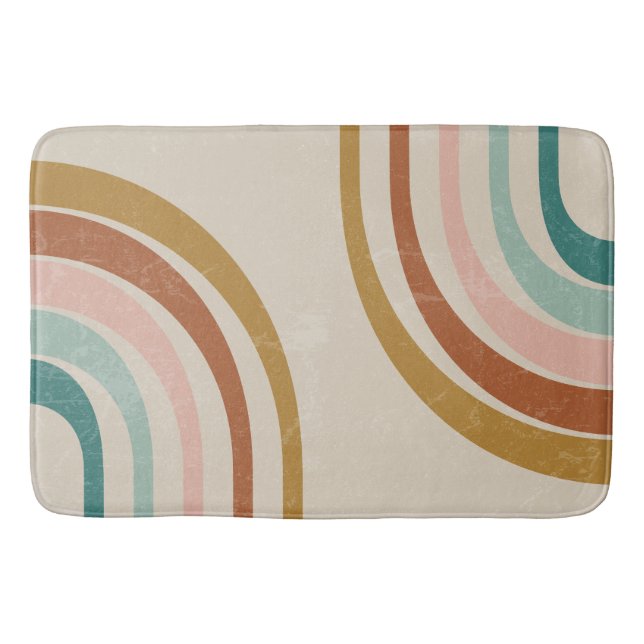 Tapete De Banheiro Retro Rainbow Bath Mat (Frente)