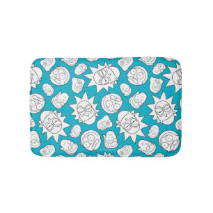 Tapete De Banheiro RICK E MORTY™   Padrão da cabeça da família Smith