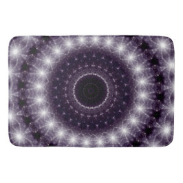 Tapete De Banheiro Rico Delicar Lace redondo preto e branco