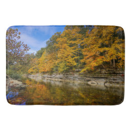 Tapete De Banheiro Rio azul no outono