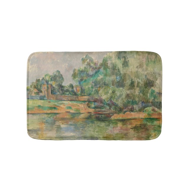 Tapete De Banheiro Riverbank por Paul Cezanne Bath Mat (frente)