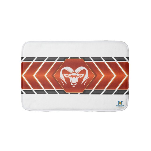 Tapete De Banheiro Rockford Rams #2 Bath Mat (frente)