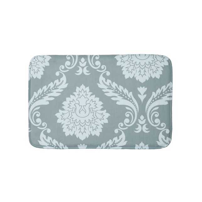 Tapete De Banheiro Rococo Damask Art I Duck Egg Blue+Teal (frente)