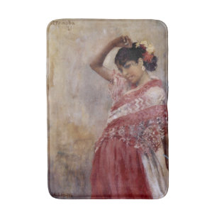 Tapete De Banheiro Romani Gypsy Woman Dancing (por Albert Edelsense)