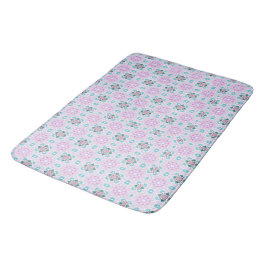 TAPETE DE BANHEIRO ROMÂNTICO DE TINTA FLORAL