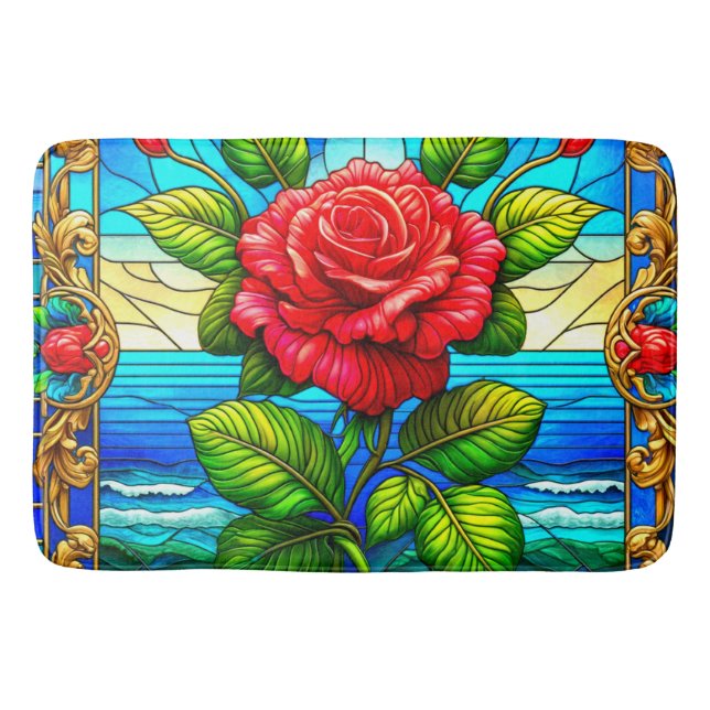 Tapete De Banheiro Rosa Art (Frente)