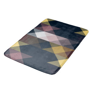 Tapete De Banheiro rosa azul amarelo vermelho geométrico