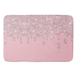 Tapete De Banheiro Rosa claro Derramando Bath Mat