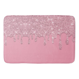 Tapete De Banheiro Rosa claro Derramando Bath Mat