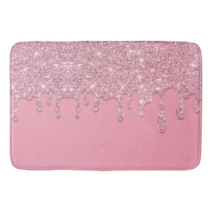 Tapete De Banheiro rosa claro Derramando Bath Mat