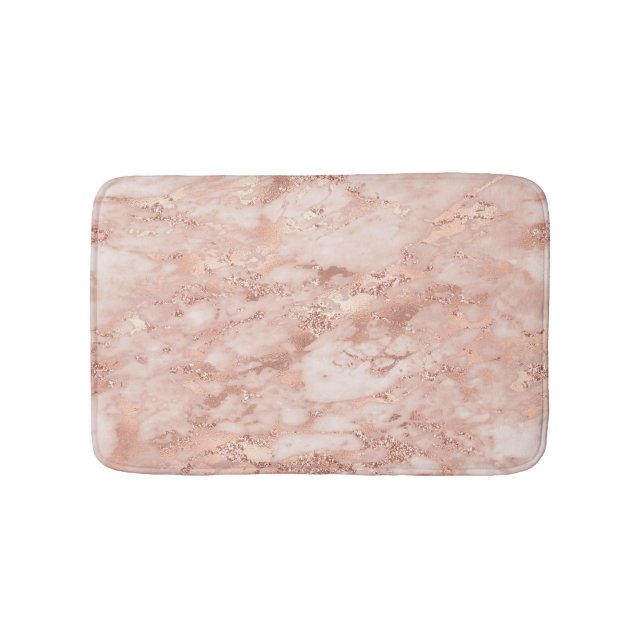 Tapete De Banheiro Rosa Dourado Marble 7 Bath Mat (frente)