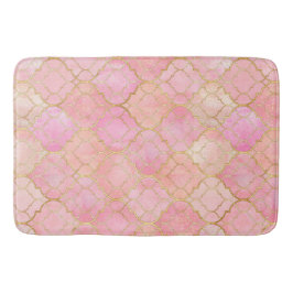 Tapete De Banheiro Rosa Dourado marroquino