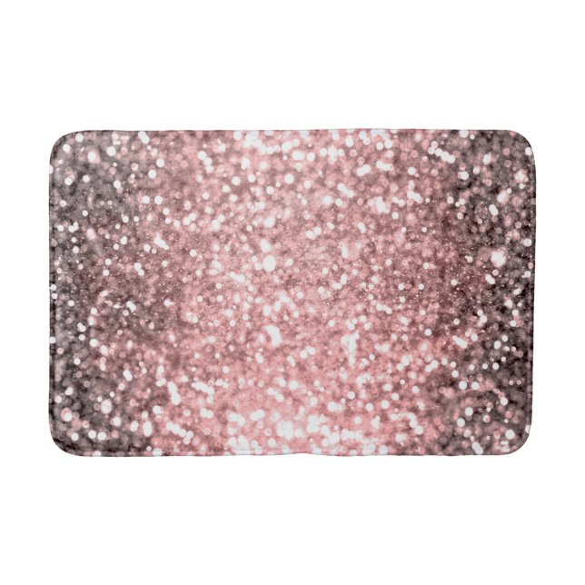 Tapete De Banheiro Rosa Dourado Sparkle Luzes Garotas Glittery Sparkl (Frente)