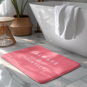 Tapete De Banheiro Rosa e Branco sempre em seus pés