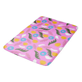Tapete De Banheiro rosa floral moderno ousado fofo