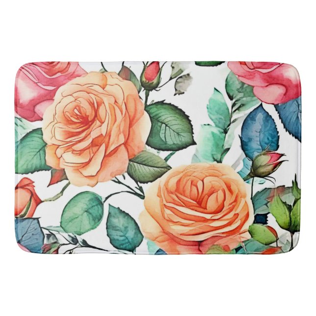Tapete De Banheiro Rosa Garden Bloom Design (Frente)