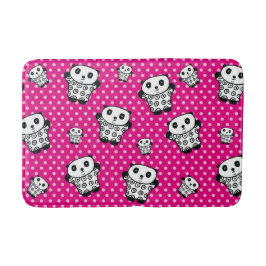 Tapete De Banheiro Rosa Moderno Fofo Kawaii Urso Panda Bolinhas