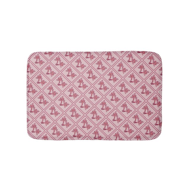 Tapete De Banheiro Rosa Pattern Bath Mat (frente)