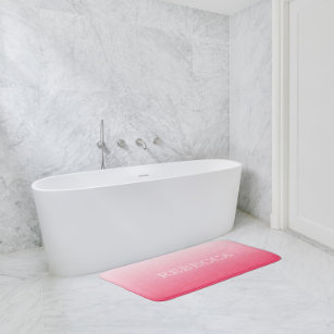 Tapete De Banheiro Rosa Personalizado