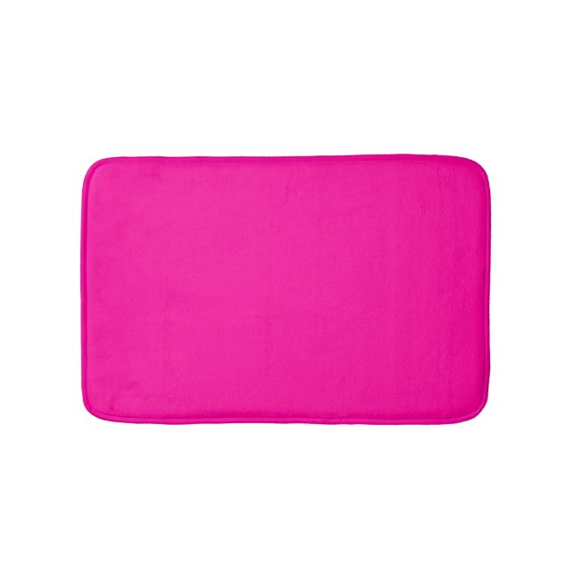 Tapete De Banheiro Rosa Quente Sólido (frente)