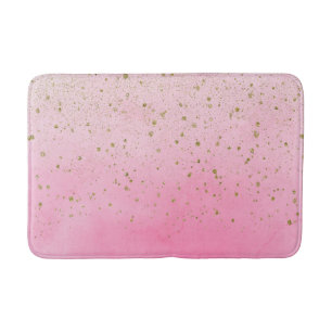Tapete De Banheiro Rosa Rosa e Ouro Brilho Glamour Elegante