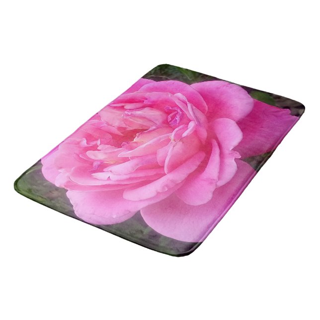 Tapete De Banheiro Rosa Rosa Romântica "Leonardo Da Vinci" (Angulado)