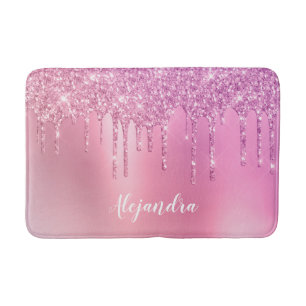 Tapete De Banheiro Rosa rosa-rosa esplêndido dourado e púrpura gota