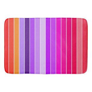Tapete De Banheiro Rosa, Roxo e Laranja