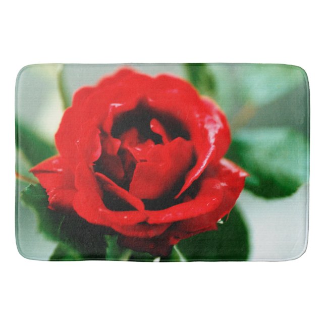 Tapete De Banheiro Rosa vermelha Love (Frente)