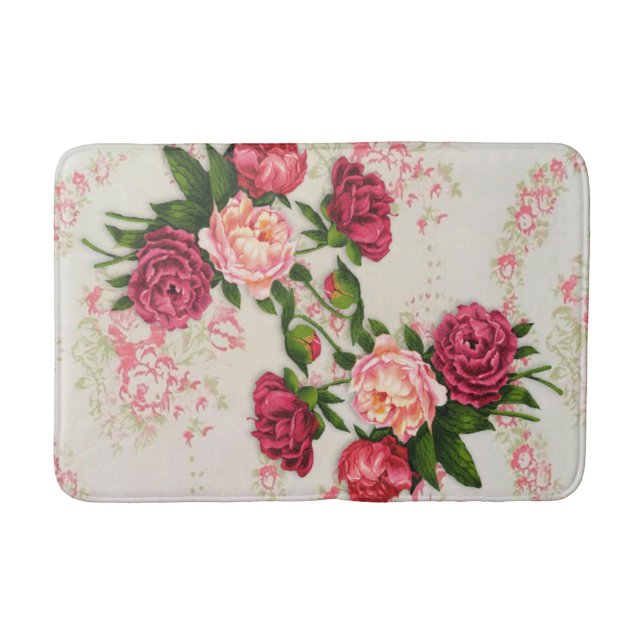Tapete De Banheiro Rosas Rosa Bath Mat (Frente)
