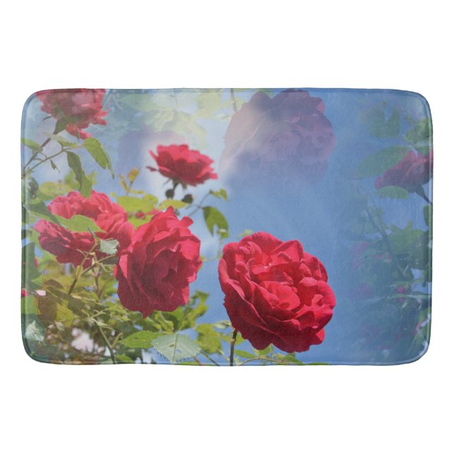 Tapete De Banheiro Rosas Vermelhas (Frente)