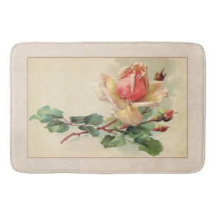 Tapete De Banheiro Rosas Vitorianos Pastel Floral Peach