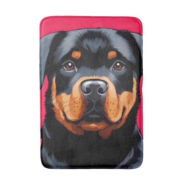 Tapete De Banheiro Rottweiler (Frente Vertical)